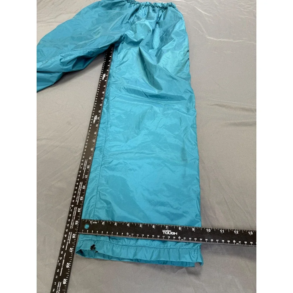 Vintage REI Gore-Tex Rain Pants Teal Blue Made in USA Small Side Zip Hiking